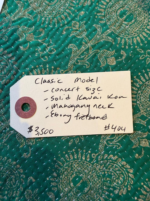 Solid Kauai Kioa - Concert, Ebony Fret board #404