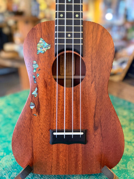 Hawaii Island Chain - Heirloom, Solid Kauai Koa, Concert, Ebony Fret board #208