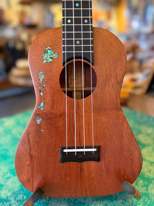 Hawaii Island Chain - Heirloom, Solid Kauai Koa, Concert, Ebony Fret board #209